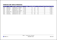 Ausdruck der Zeitkontenübersicht für alle Mitarbeiter