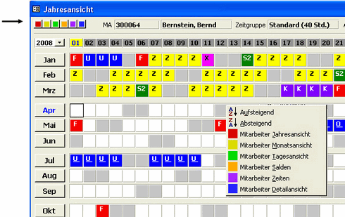 Timerec - Programm-Navigation